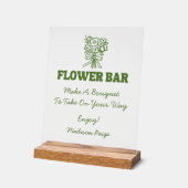 Whimsical Verse Net Van De Markt Groen Bruidsmeisj Acryl Bord (Hoek)