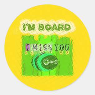 Whimsical Verveeld maar Denkend aan Jou Ronde Sticker