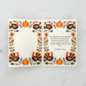 Whimsical Vibrant Folk Art Herfst Thanksgiving Kaart (Binnen)