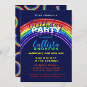 Whimsical Vibrant Rainbow Waterverf Verjaardag Kaart (Voorkant / Achterkant)