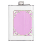 Whimsical Victoriaans Filigree Pink Heupfles (Achterkant)