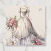 Whimsical Victoriaans trouwjurk Vrijgezellenfeest Bedankjes Labels (Achterkant)