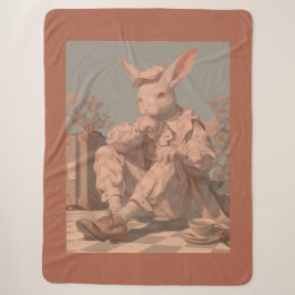 Whimsical Victoriaanse lente, konijnenjongen, Sherpa Deken