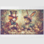 Whimsical Victorian Wonderland Tea Party Decoupage Tissuepapier (Voorkant)