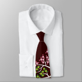 Whimsical Vier Seizoenen Bomen op bruin Stropdas (Gebonden)