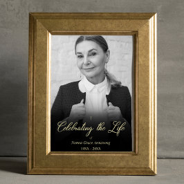 Whimsical Viering van het Leven Foto Rouwservice Poster