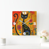 Whimsical Vierkante Klok (Huis)