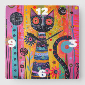 Whimsical Vierkante Klok (Voorkant)