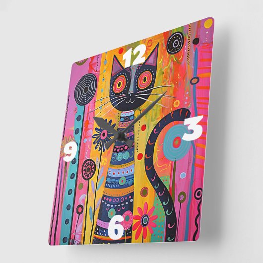 Whimsical Vierkante Klok (Hoek)