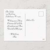 Whimsical Village gepersonaliseerde kerst Feestdagenkaart (Achterkant)