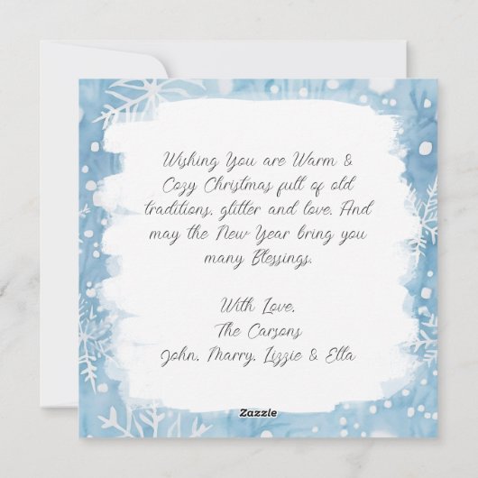 Whimsical Village gepersonaliseerde kerst Feestdagenkaart (Achterkant)