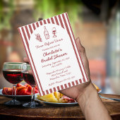 Whimsical Vino Before Vows Bourgogne Bruidsdiner Kaart