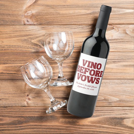 Whimsical Vino Before Vows Bourgogne Bruidsdiner Wijn Etiket