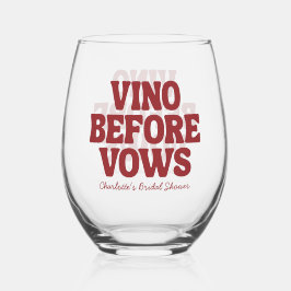 Whimsical Vino Before Vows Bourgogne Bruiloftsborr Wijnglas Zonder Voet