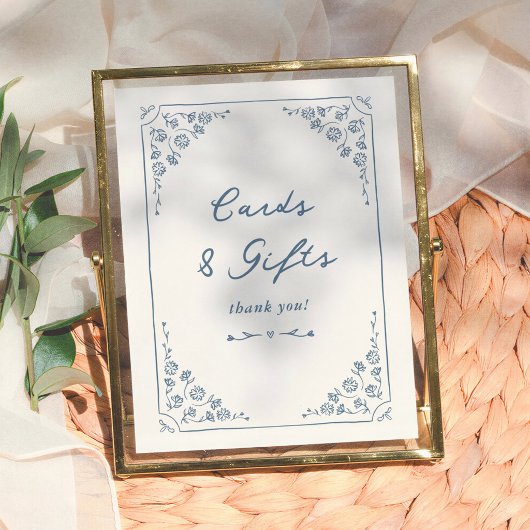 Whimsical Vintage Bruiloft Cards & Cadeaus Poster