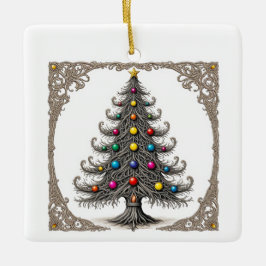 Whimsical Vintage Christmas Tree Ornament - Intris