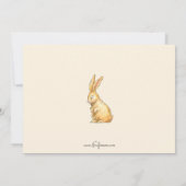 Whimsical Vintage Easter Bunnies and Greeting Feestdagenkaart (Achterkant)