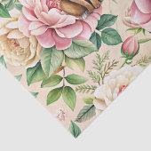 Whimsical Vintage Floral & Animals Decoupage Tissuepapier (Detail)