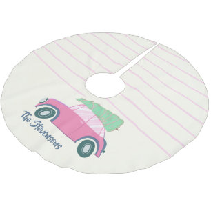 Whimsical Vintage Kerstboom Auto Gepersonaliseerd Rok