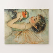 Whimsical Vintage Kerstfee met Robin Legpuzzel (Horizontaal)