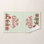 Whimsical Vintage-kersttrein met speelgoed Bad Handdoek (Handdoek)