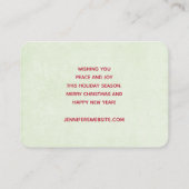 Whimsical Vintage-kersttrein met speelgoed Visitekaartje (Achterkant)