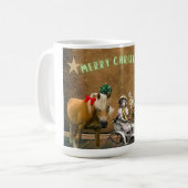 Whimsical Vintage Kerstwens Koffiemok (Voorkant links)