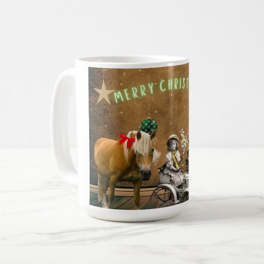 Whimsical Vintage Kerstwens Koffiemok (Voorkant links)