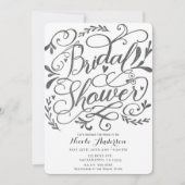 Whimsical Vintage Lettering Chalk Vrijgezellenfees Kaart (Voorkant)