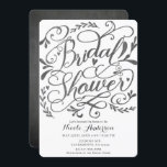 Whimsical Vintage Lettering Chalk Vrijgezellenfees Kaart<br><div class="desc">Pas voor uw gebeurtenis aan.</div>