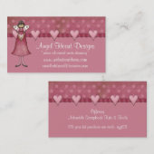 Whimsical Visitekaartje: Angel Heart Design Visitekaartje (Voorkant / Achterkant)