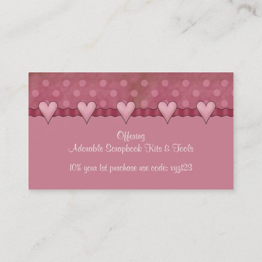 Whimsical Visitekaartje: Angel Heart Design Visitekaartje (Achterkant)