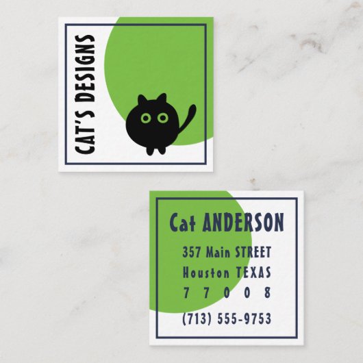 Whimsical visitekaartje template (Voorkant / Achterkant)