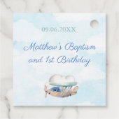 Whimsical vliegtuig dank u voor verjaardag doop bedankjes labels (Achterkant)