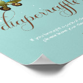 Whimsical Vliegtuig Teddy Beer Luier Raffle Poster (Hoek)