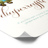 Whimsical Vliegtuig Teddy Beer Luier Raffle Poster (Hoek)