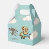 Whimsical Vliegtuig Teddybeer Dank u Bedankdoosjes (Voorkant Zijde)