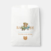 Whimsical Vliegtuigpiloot Teddy Bear Baby shower Bedankzakje (Voorkant)