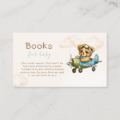 Whimsical Vliegtuigpiloot Teddy Bear Baby shower Informatiekaartje (Voorkant)