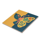 Whimsical vlinder- en kolibridesign tegeltje (Zijkant)