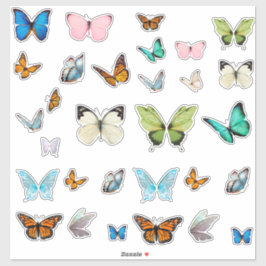 Whimsical vlinder Stickers