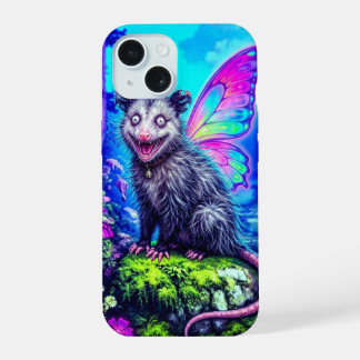 Whimsical Vlinderopossum Fantasy iPhone 15 Hoesje
