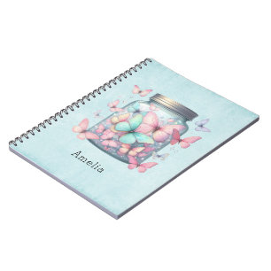 Whimsical Vlinders in een Pot Notitieboek