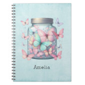 Whimsical Vlinders in een Pot Notitieboek (Voorkant)