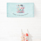 Whimsical Vlinders in een Pot Verjaardag Spandoek (Insitu)