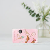 Whimsical Voedsel Catering Dame VIP Zakelijke Visi Visitekaartje (Staand voorkant)