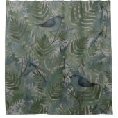 Whimsical Vogellibellen Botanisch Douchegordijn (Voorkant)