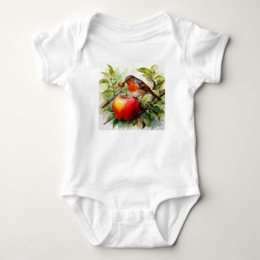 Whimsical Vogels & Appel Delight Romper (Voorkant)