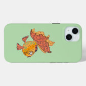 Whimsical Volkskunst Goudvis | Boho Wervelende Fan Case-Mate iPhone Case (Achterkant (horizontaal))