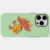 Whimsical Volkskunst Goudvis | Boho Wervelende Fan Case-Mate iPhone Case (Achterkant (horizontaal))
